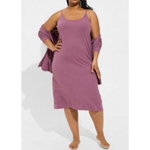 🆕 Super Soft Rib Cami Lounge Gown 3 3X 22 24 NWT Torrid New!